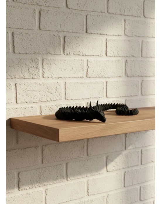 ® Siyah Hareketli Ejderha Figürü Esnek Gövdeli Dekoratif Tasarım 60 cm