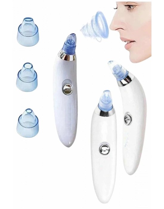 ® Siyah Nokta Temizleme Cihazı 4 Başlıklı Vakumlu Pilli Ölü Deri Arındırma