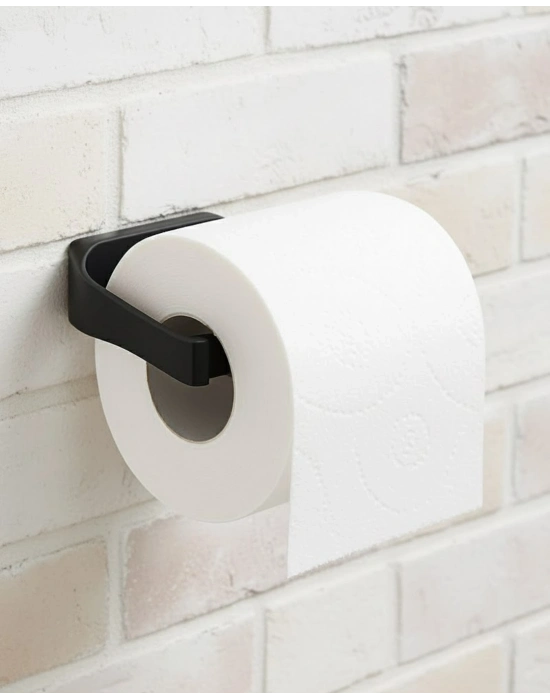 ® Siyah Tuvalet Kağıdı Tutucu Mat Kaplama Banyo Peçetelik