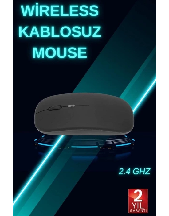 ® Siyah Wireless Kablosuz Sessiz Mouse Bluetooth Bağlantılı