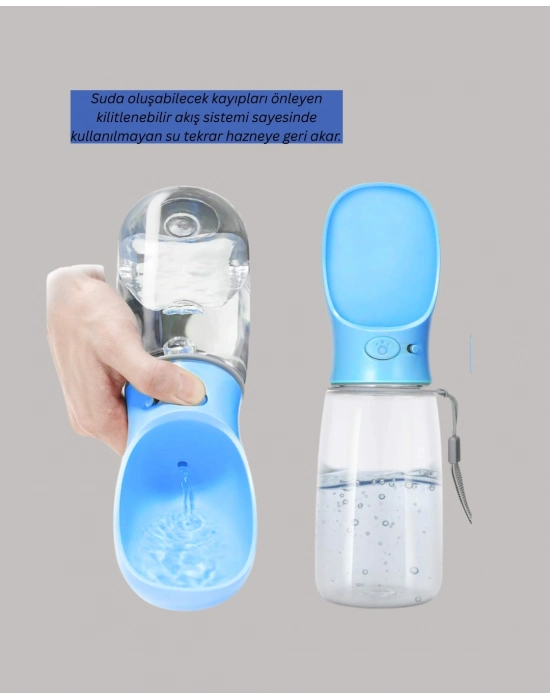 ® Sızdırma Önleyici Silikon Halkalı Pet Su Dispenseri Gezi Seyahat İçin