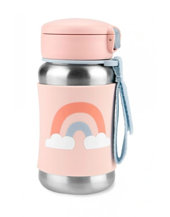 ®   Zoo Pipetli Paslanmaz Çelik Suluk 350 ml Gökkuşağı
