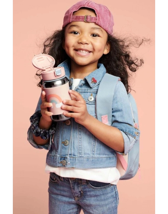 ®   Zoo Pipetli Paslanmaz Çelik Suluk 350 ml Gökkuşağı