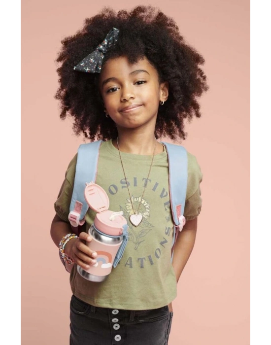 ®   Zoo Pipetli Paslanmaz Çelik Suluk 350 ml Gökkuşağı