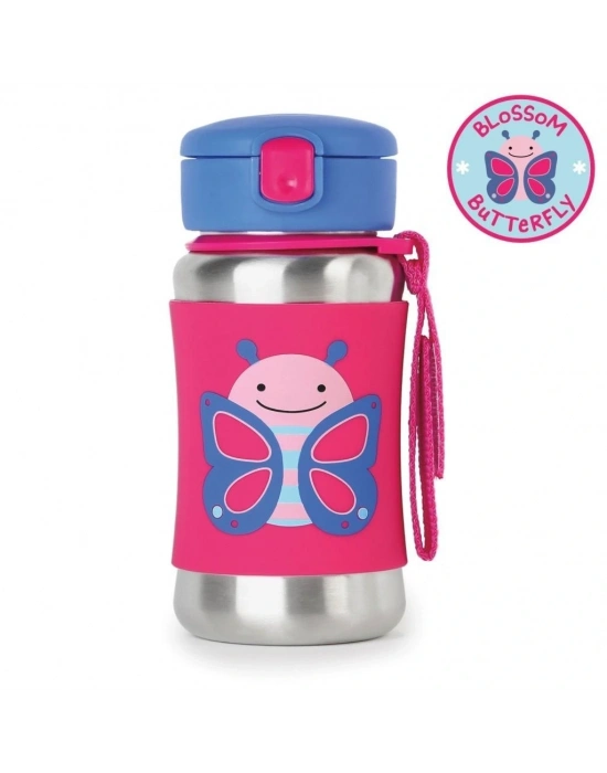 ®   Zoo Pipetli Paslanmaz Çelik Suluk 350 ml Kelebek