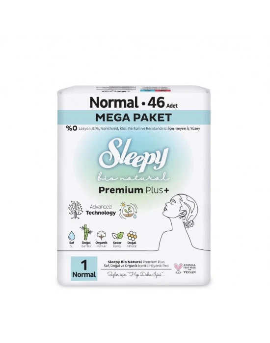 Bio Natural Premium Plus Mega Normal Ped 46 Adet