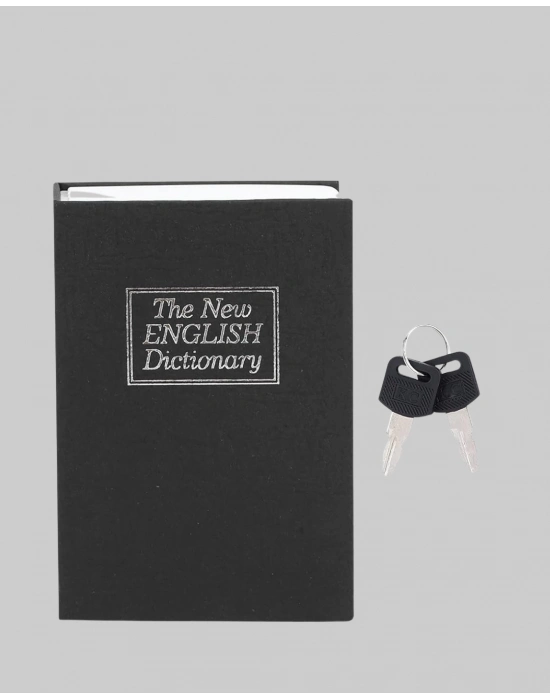 ® Sözlük Görünümlü Gizli Kitap Kasa – Anahtarlı Metal İç Kasa, Kompakt Boyut, Şık ve Güvenli Tasarım