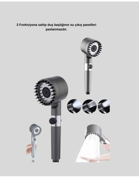 ® Spa Etkili Masaj Uçlu Duş Başlığı Ergonomik Tasarım