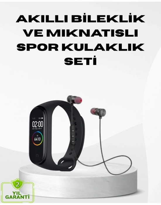 ® Spor Bileklik + Kablosuz Bluetooth Kulaklık Fitness Seti