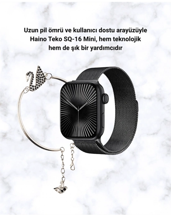 ® SQ-16 Mini Series 10 Akıllı Saat – 3 Kordon + Hediye Bileklik