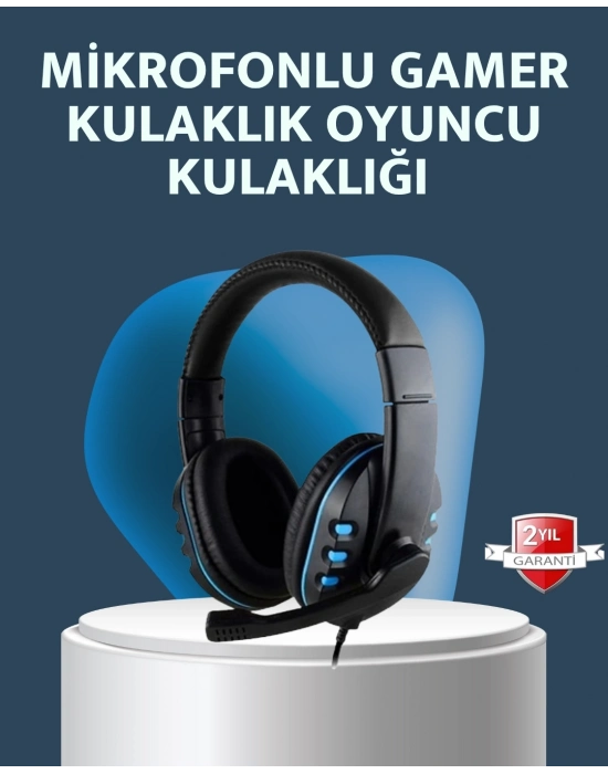 ® Stereo Mikrofonlu Kablolu Oyun Kulaklığı – Konforlu ve Net Ses İletimi