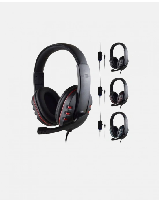 ® Stereo Ses Destekli Mikrofonlu Gaming Kulaklık – Yumuşak Pedli