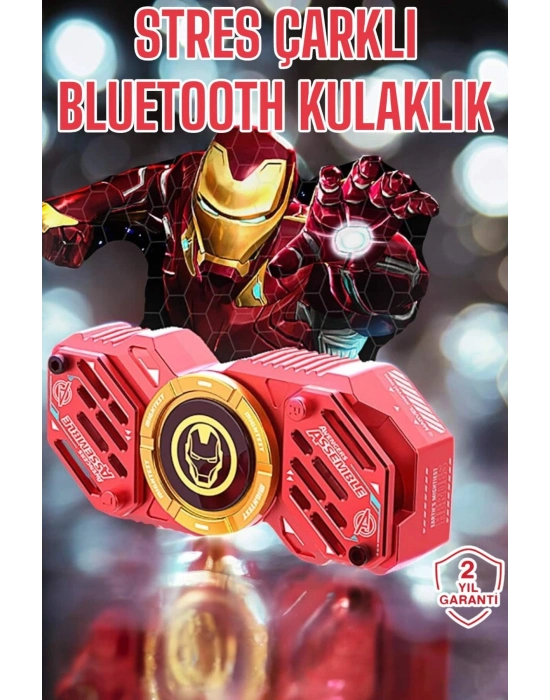 ® Stres Çarklı Bluetooth Kulaklık Kablosuz Kırmızı Yüksek Ses Kaliteli