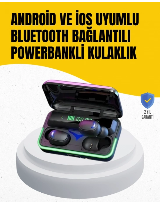 ® Su Geçirmez E10 Bluetooth Kulaklık Powerbank ve Gürültü Engelleme