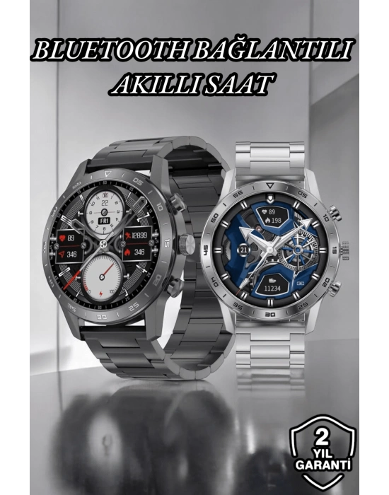 ® Suya Dayanıklı Dokunmatik Akıllı Saat Bluetooth 5.0, Sesli Asistan ve Sağlık Takibi