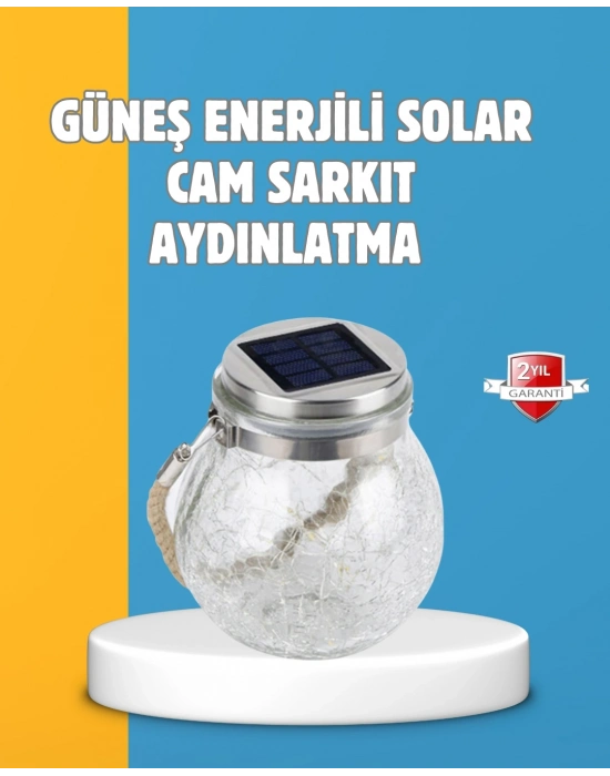 ® Suya Dayanıklı Güneş Enerjili Cam Şişe Sarkıt Lamba