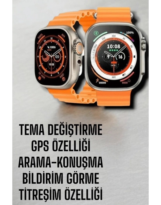 ® Suya ve Toza Dayanıklı 45 MM Akıllı Saat Bildirim ve Cevapsız Çağrı Görüntüleme