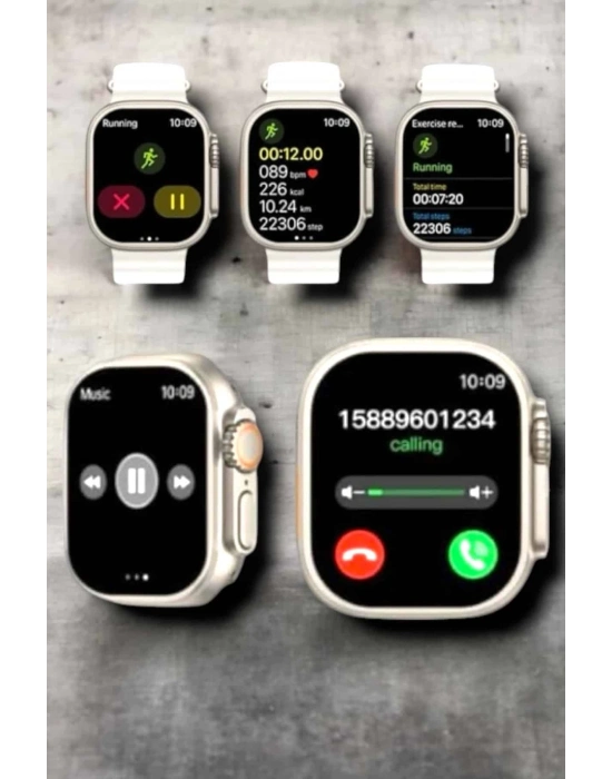® Suya ve Toza Dayanıklı 45 MM Akıllı Saat Bildirim ve Cevapsız Çağrı Görüntüleme