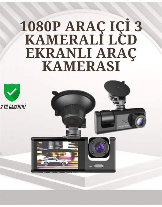 ® TA-01 1080P Ön 720P Arka ve İç Kamera Sistemli DVR