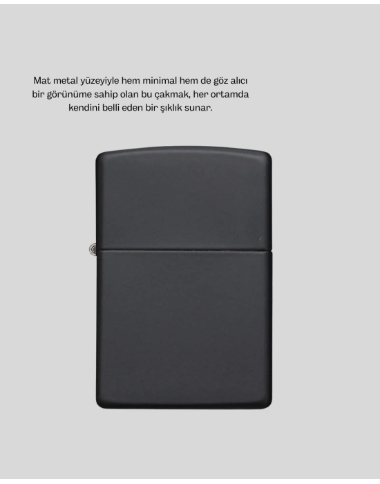 ® Tasarım Metal Çakmak Minimal Mat Yüzeyli ve Şık Görünümlü