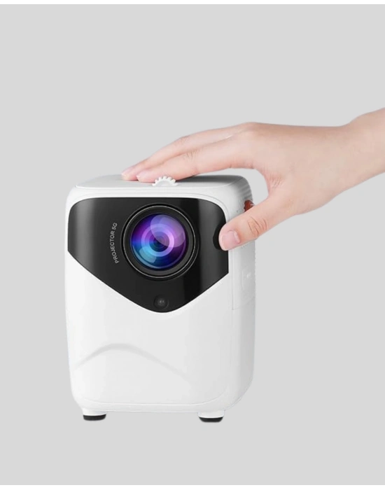 ® Taşınabilir 1080P HD Akıllı Projektör – 64GB Dahili Hafıza, 2GB RAM, Uzaktan Kumandalı