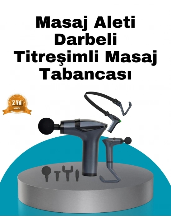 ® Taşınabilir 3in1 Masaj Aleti Şarjlı Titreşimli Esneme Bantlı