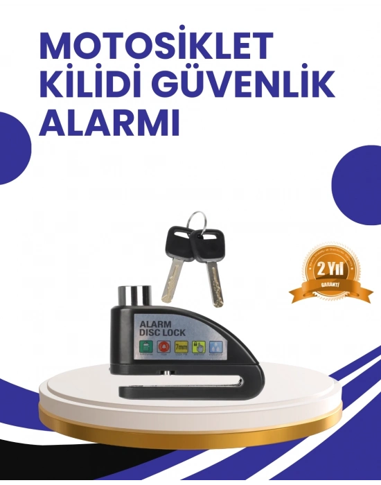® Taşınabilir Alarm Disk Kilidi Motosiklet Scooter Bisiklet Güvenlik