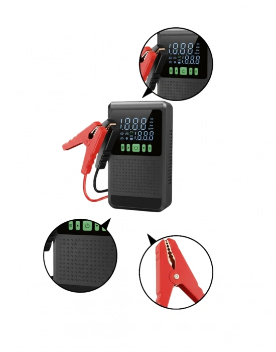 ® Taşınabilir Araç Akü Şarj Takviye Cihazı 150 PSI Dijital Kompresör