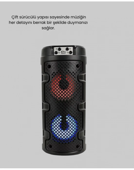 ® Taşınabilir Bluetooth Hoparlör Çift Sürücü Güçlü Bas HD Ses Çoklu Bağlantı