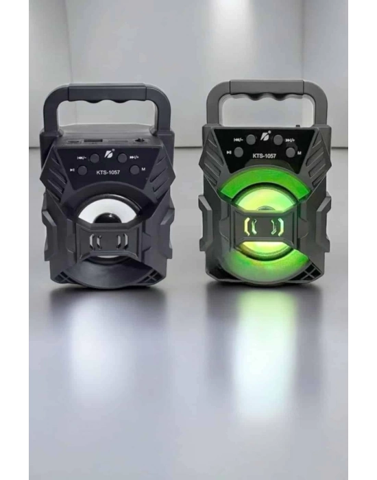 ® Taşınabilir Bluetooth Hoparlör Led Işıklı Uzun Pil Ömrü