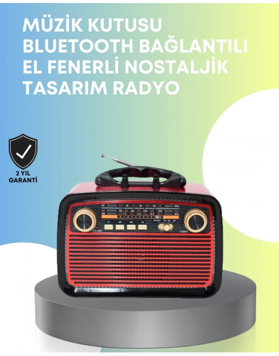 ® Taşınabilir Bluetooth Hoparlör – Modern Teknoloji ile Nostaljik Radyo Deneyimi, FM/AM Fonksiyonu