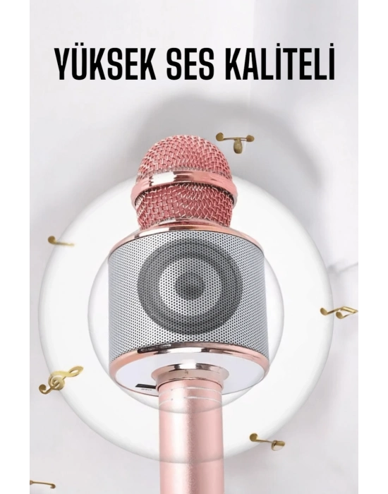 ® Taşınabilir Bluetooth Karaoke Mikrofon: Hafıza Kart Girişli, Etkileyici Performans