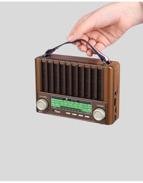 ® Taşınabilir Hoparlör Güneş Panelli Bluetooth USB SD FM AM SW Radyo