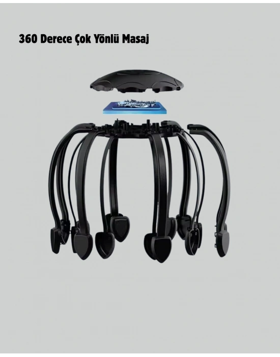 ® Taşınabilir Kafa Masaj Cihazı Eller Serbest 360° Profesyonel Masaj