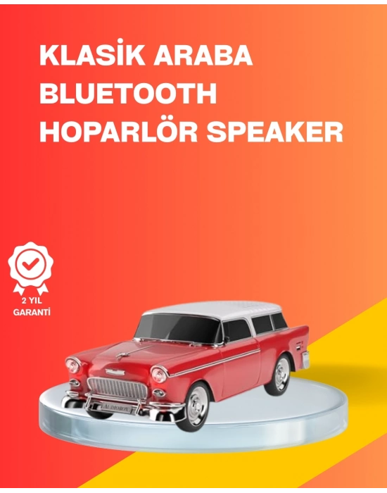 ® Taşınabilir Klasik Araç Tasarımlı Kablosuz Hoparlör