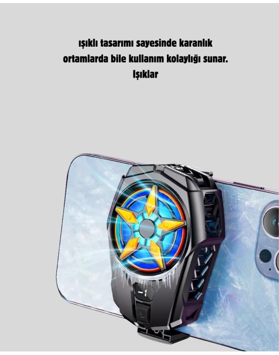 ® Taşınabilir Şarjlı Telefon Soğutucu – Sessiz Fan Motoru ile Yüksek Performans Koruma