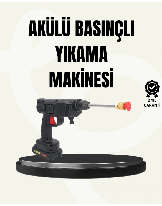 ® TEK BATARYALI 48V Şarjlı Basınçlı Yıkama Makinesi