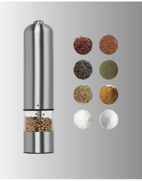 ® Tek Elle Kullanılan Otomatik Baharat Değirmeni Işıklı Sistem