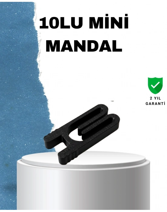 ® Tekrar Kullanılabilir Poşet Mandalı Siyah 10 Adet