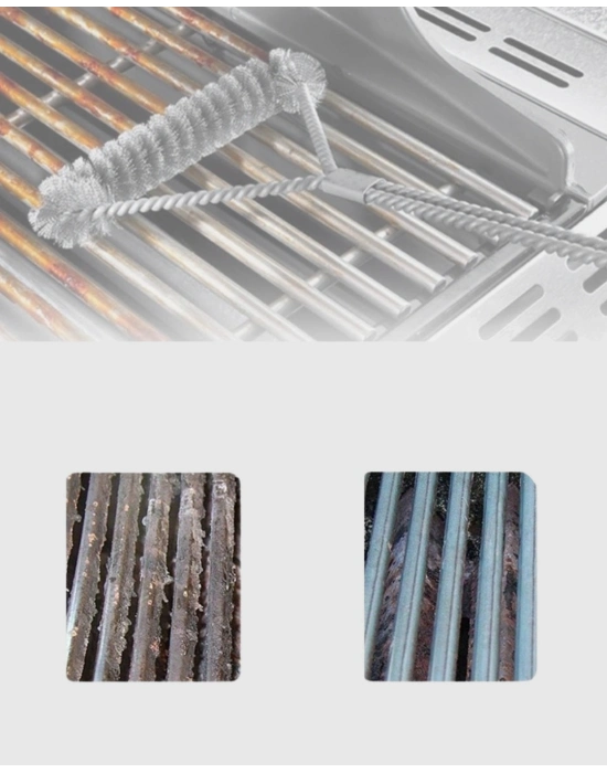 ® Tel Izgara Temizleme Fırçası BBQ Sonrası Kolay Temizlik