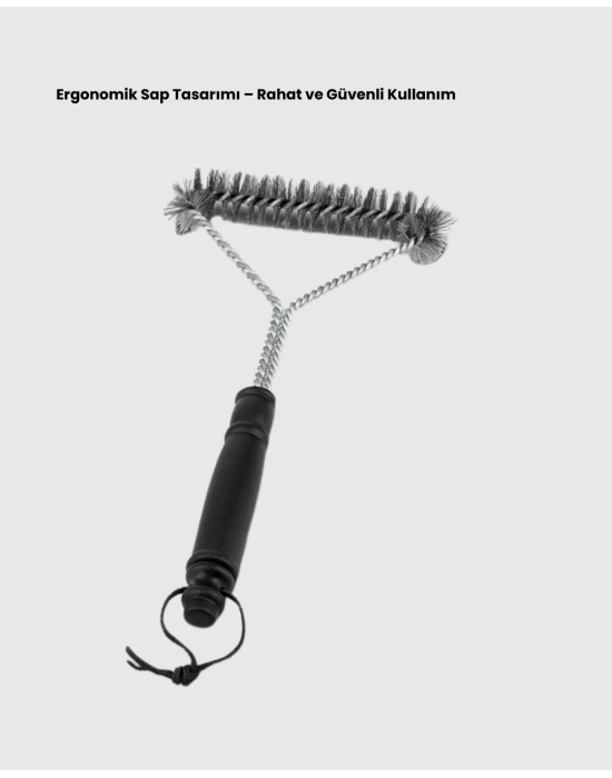 ® Tel Izgara Temizleme Fırçası BBQ Sonrası Kolay Temizlik