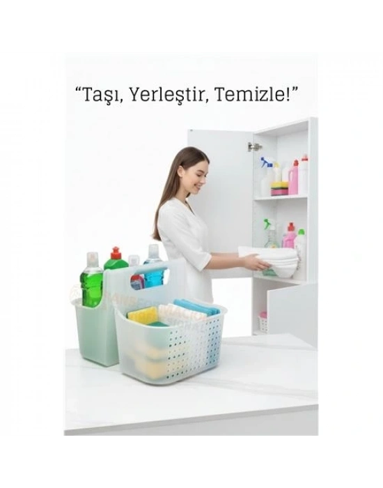® Temizlik Malzemesi Organizer Kutusu –  Çok Amaçlı Düzenleyici Sepet