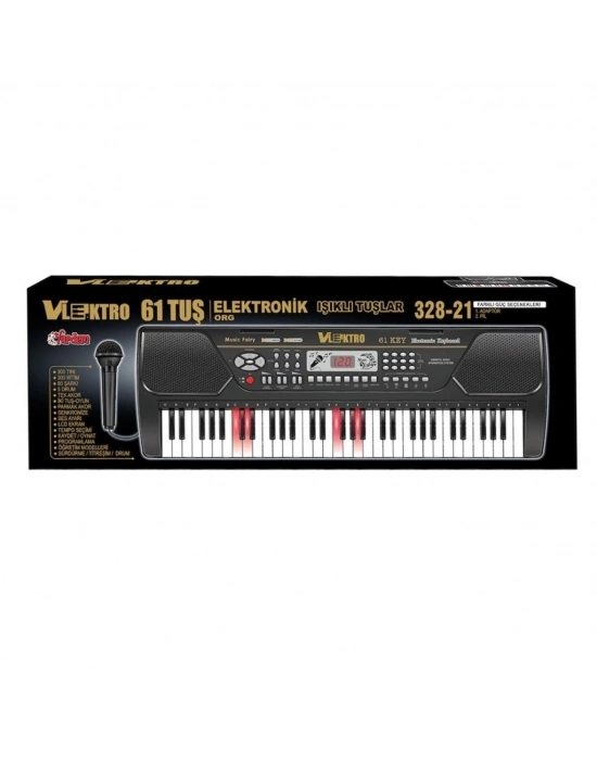 ®  TFL-328-21 Vlektro Kutulu 61 Tuş Büyük Lcd Ekranlı Elektronik Büyük Org