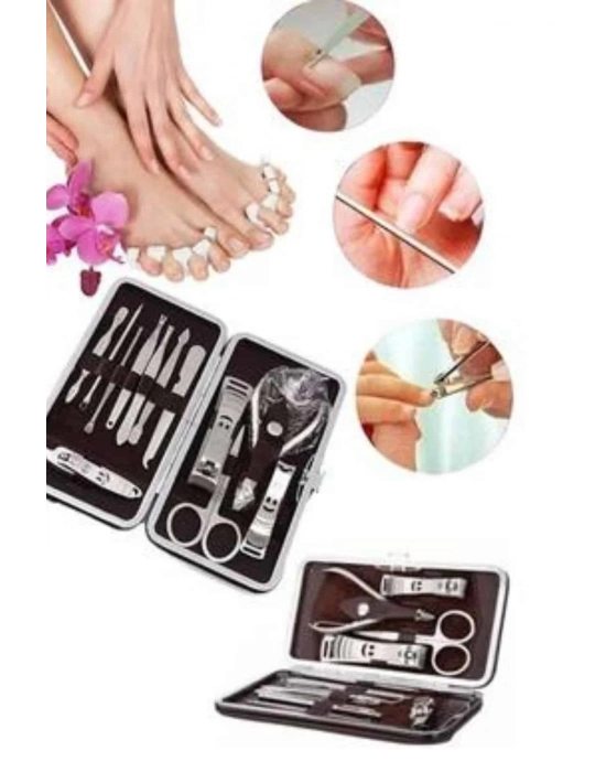 ® Tırnak Bakımı Tırnak Makası Profesyonel 12 Parça El Ayak Manikür Pedikür Seti