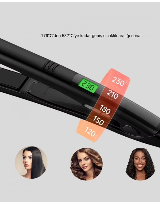 ® Titanyum Kaplamalı Saç Düzleştirici – Nem Koruma Sensörü