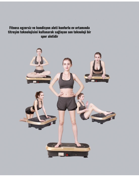 ® Titreşimli Egzersiz Platformu Evde Fitness ve Kas Güçlendirme