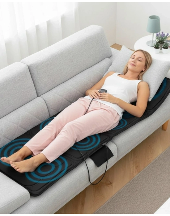 ® Titreşimli Isıtmalı Masaj Yatağı Sırt Boyun ve Tüm Vücut Rahatlatıcı