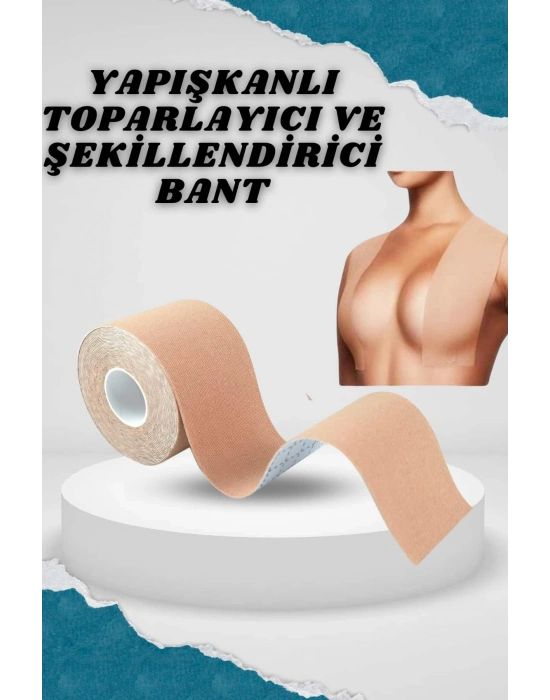 ® Toparlayıcı Göğüs Bandı Şekillendirici Ten Rengine Uygun Esnek Hassas Ciltlere Uygun