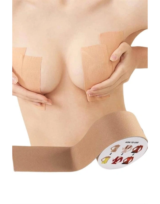 ® Toparlayıcı Göğüs Bandı Şekillendirici Ten Rengine Uygun Esnek Hassas Ciltlere Uygun