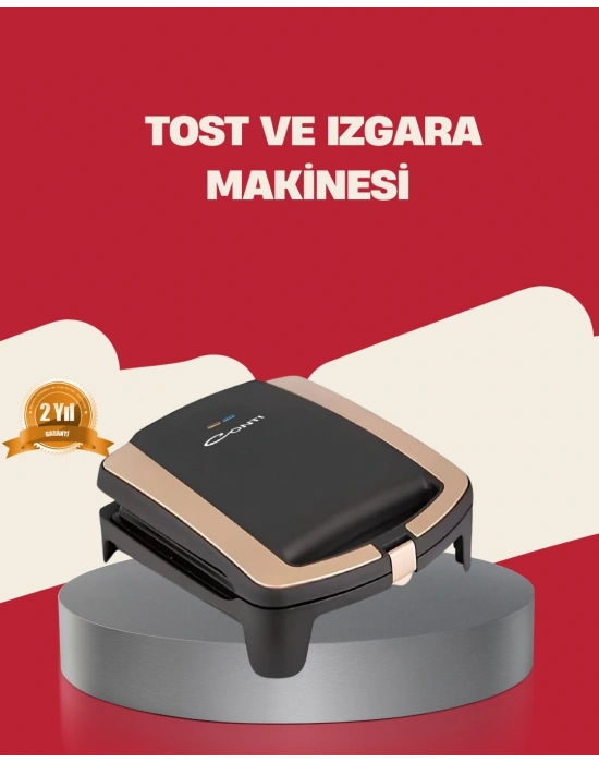 ® Tost Makinesi Yapışmaz Plaka 1500 Watt Güçlü Performans